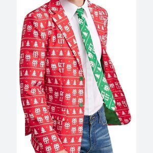 Christmas Blazer Get Lit Men's